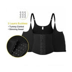 Γυναικείος κορσές μέσης - Adjustable shoulder strap body waist cincher vest - Μωβ - XL OEM