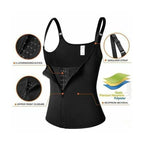 Γυναικείος κορσές μέσης - Adjustable shoulder strap body waist cincher vest - Μωβ - L OEM