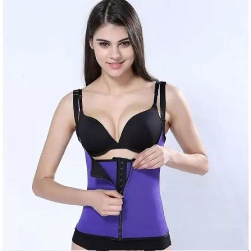 Γυναικείος κορσές μέσης - Adjustable shoulder strap body waist cincher vest - Μωβ - XL OEM