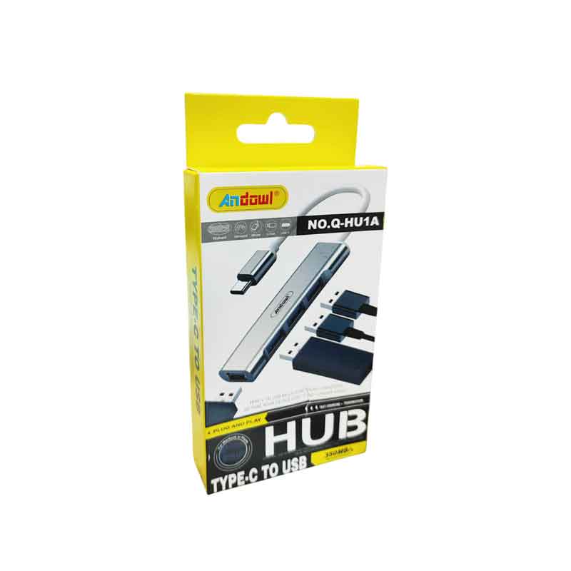 Andowl HUB Type-C σε USB 4 Θύρες - HUB Type-C ANDOWL
