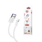 Wisdomup Καλώδιο Φόρτισης και Μεταφοράς Δεδομένων USB σε Type-C SJX-22T - USB to Type-C Charging and Data Cable OEM