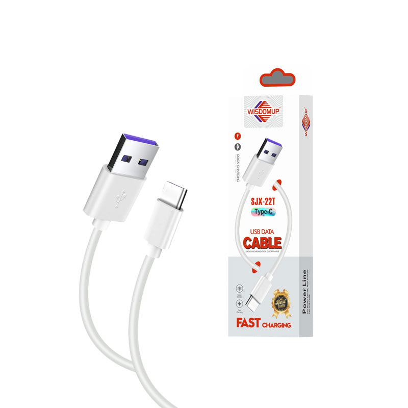 Wisdomup Καλώδιο Φόρτισης και Μεταφοράς Δεδομένων USB σε Type-C SJX-22T - USB to Type-C Charging and Data Cable OEM