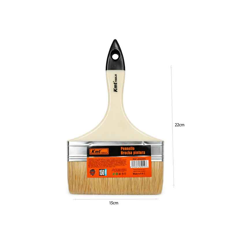 KMT Πινέλο Βαφής 150mm Πλακέ με Πλαστική Λαβή - Flat Paint Brush with Plastic Handle OEM