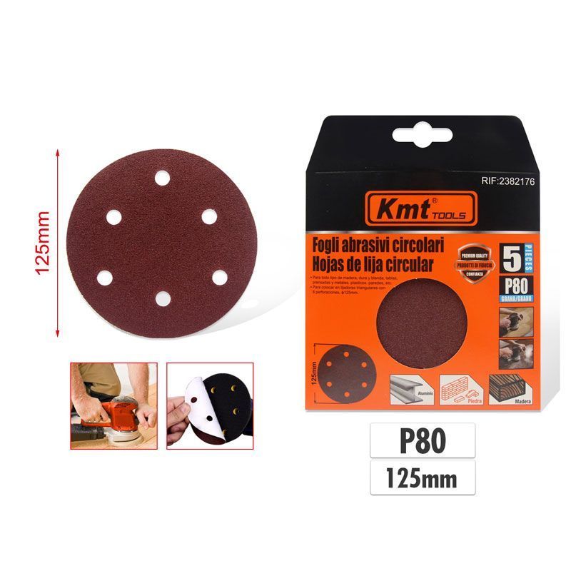 KMT Γυαλόχαρτο τριβείου P80 5τμχ - Sandpaper OEM