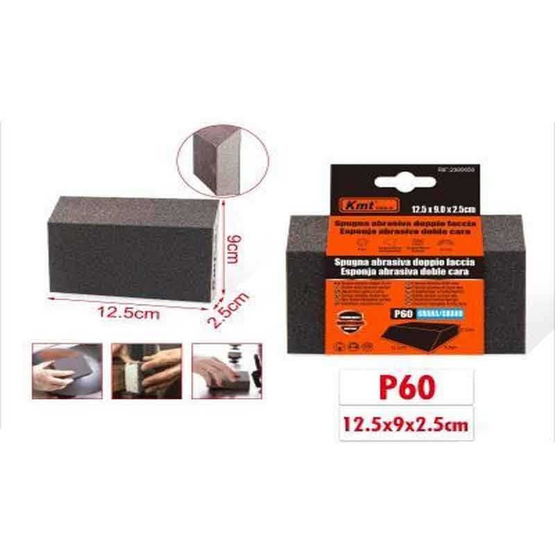 KMT Σφουγγάρι λείανσης P60 12.5x9x2.5cm- Double-sided abrasive sponge KMT