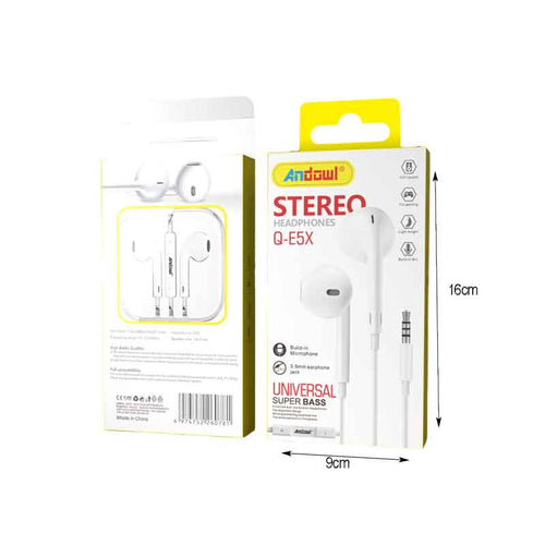 Andowl Ενσύρματα Ακουστικά με AUX 3.5mm Q-E5X - Headphones ANDOWL