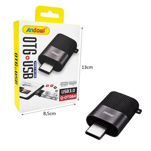 Andowl Αντάπτορας OTG Type-C σε USB 3.0 Q-OTG64 - OTG Adapter Andowl