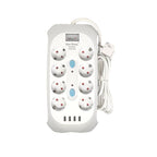 Qiao Sheng Πολύμπριζο 8 Θέσεων 10Α/250V-2500W 2m NO:3278 - Smart power 8 power socket OEM