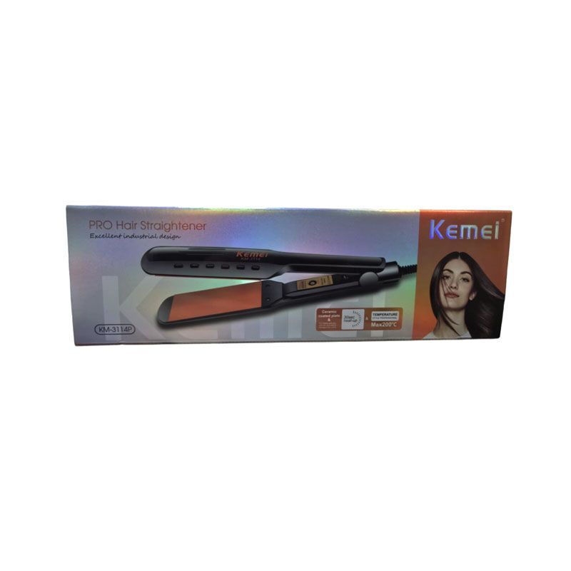 Kemei KM-3114P Πρέσα Μαλλιών με Κεραμικές Πλάκες – Professional Hair Straightener OEM