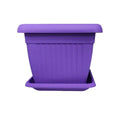 Γλάστρα με πιατάκι 17*19cm - Flower pot - Μωβ OEM