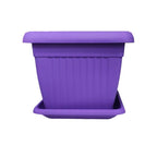 Γλάστρα με πιατάκι 17*19cm - Flower pot - Μωβ OEM