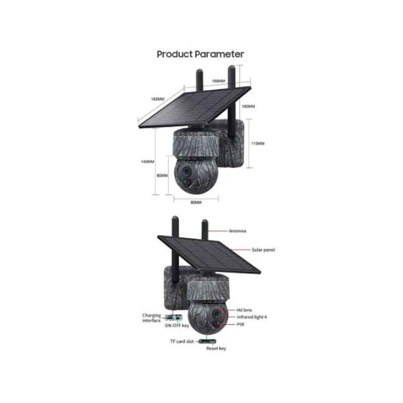 Andowl Ηλιακή Έξυπνη Κάμερα 4K HD Q-SX615 - Camera High Definition Outdoor Electronic Pan Tilt ANDOWL