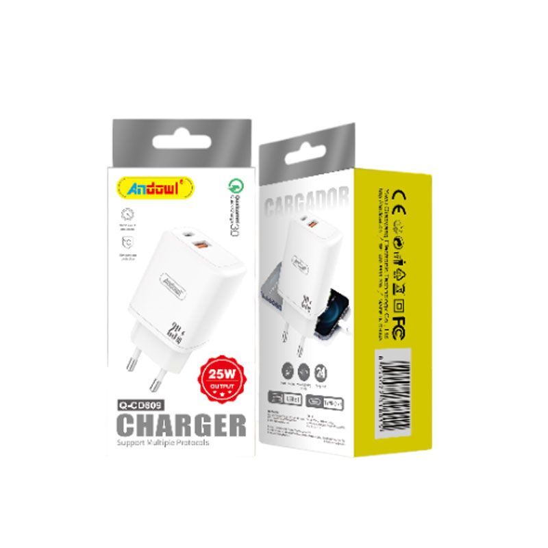 Andowl Φορτιστής 2 θυρών Q-CD809 - Charger 25W ANDOWL