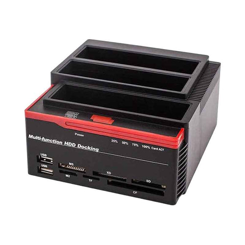 Andowl AN-Q-HD50 Docking Station για 2 Σκληρούς Δίσκους SATA 2.5" / 3.5" με σύνδεση USB 2.0 - All in 1 Multi-function HDD Docking ANDOWL