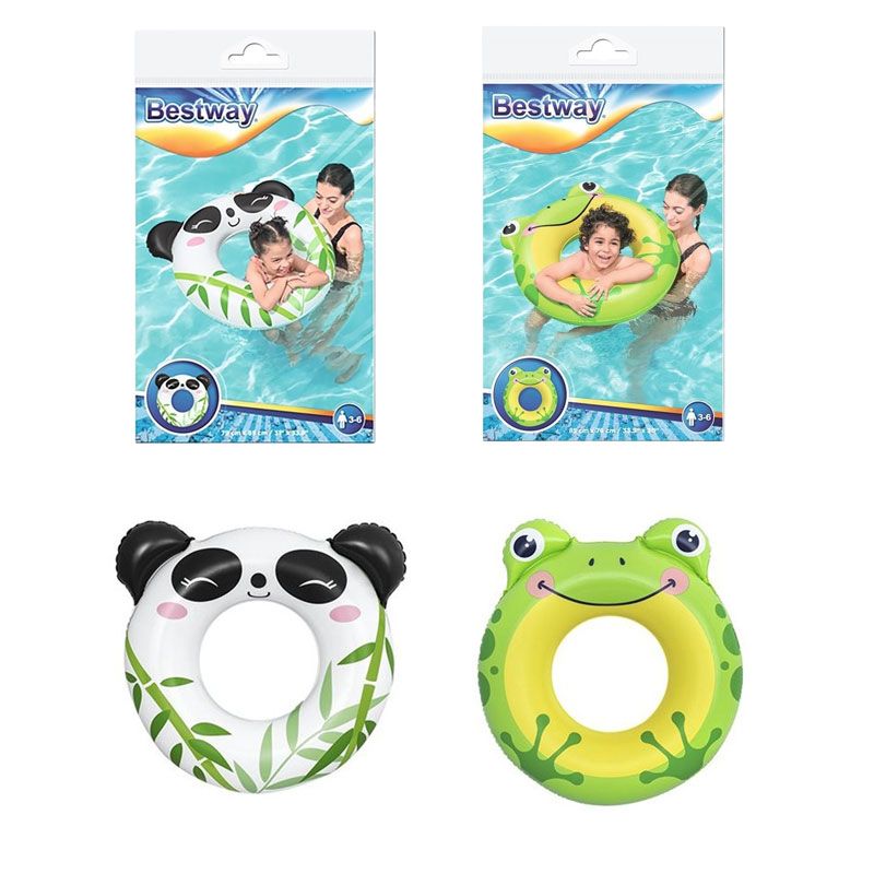 Bestway Παιδικό Φουσκωτό Σωσίβιο 79cm #36351-Splashpals Swim Tube - Διάφανο - Μπλε - Ροζ OEM