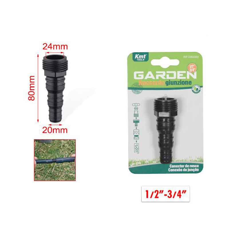 KMT Ρακόρ Ποτίσματος Σύνδεσμος Φις 1/2″-3/4″ 80 Χιλιοστών - Straight Connection KMT