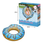 Φουσκωτό σωσίβιο Ντόνατ 1τμχ 36118- Inflatable Donut Swim Tube - Λευκό - Μπλε - Ροζ OEM