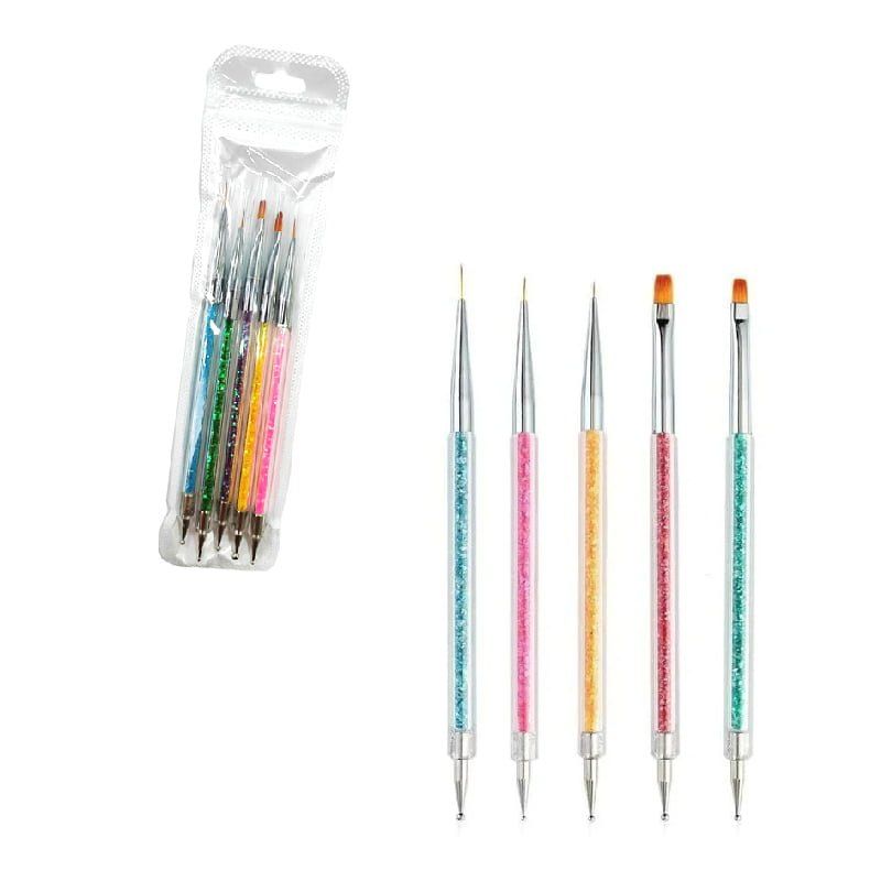 Πινέλα νυχιών 5τμχ - Nail brushes 5pcs OEM
