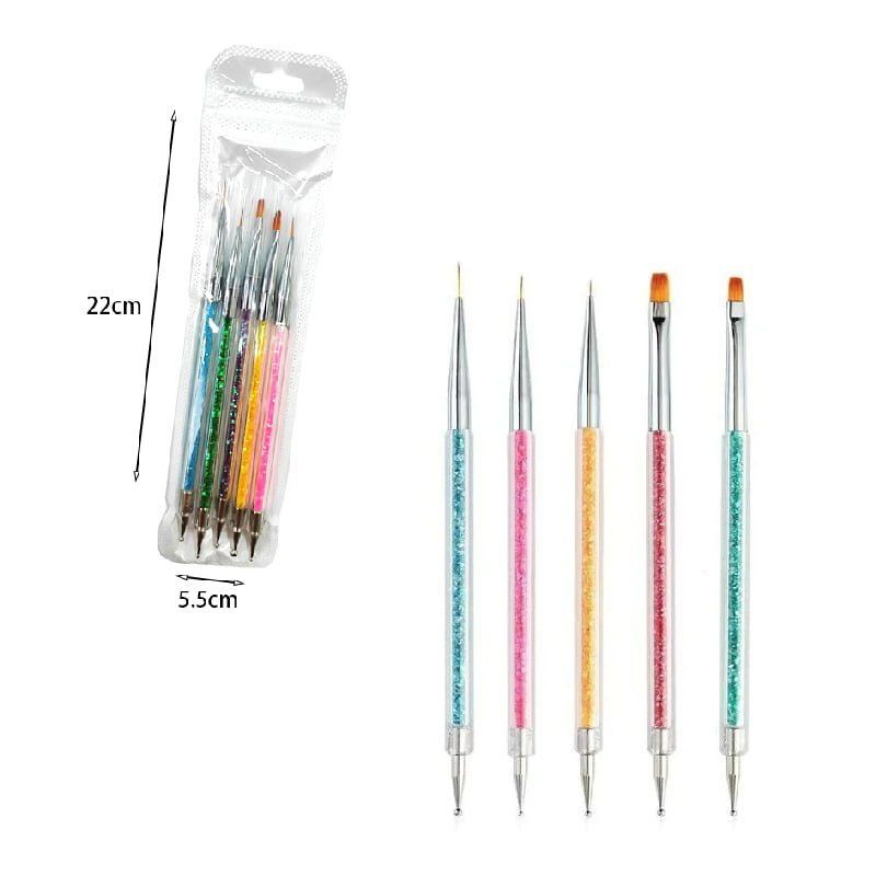 Πινέλα νυχιών 5τμχ - Nail brushes 5pcs OEM