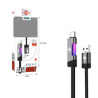 Wisdomup Καλώδιο Φόρτισης USB σε Type-C Ταχείας Φόρτισης 100W SJX-45T - USB to Type-C Fast Charging Cable OEM