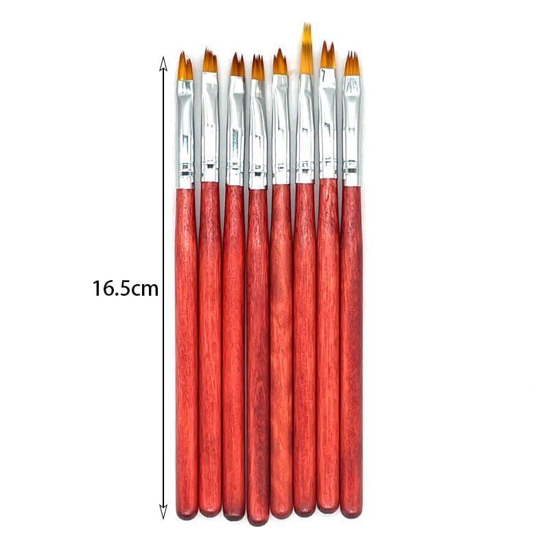 Σετ πινέλα νυχιών 8τμχ - Nail brushes 8 pcs OEM