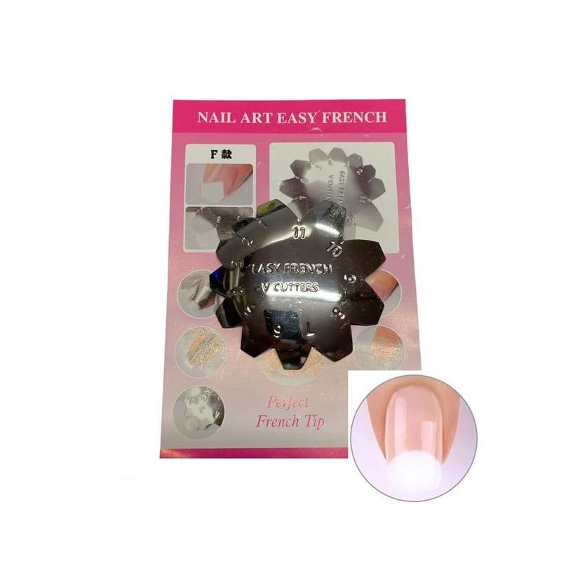 Στένσιλ Γαλλικού Νυχιών Nail Art Easy French – Μεταλλικό καλούπι γαλλικού OEM