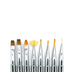 Σετ πινέλα νυχίων 8τμχ - Nail brushes 8pcs OEM