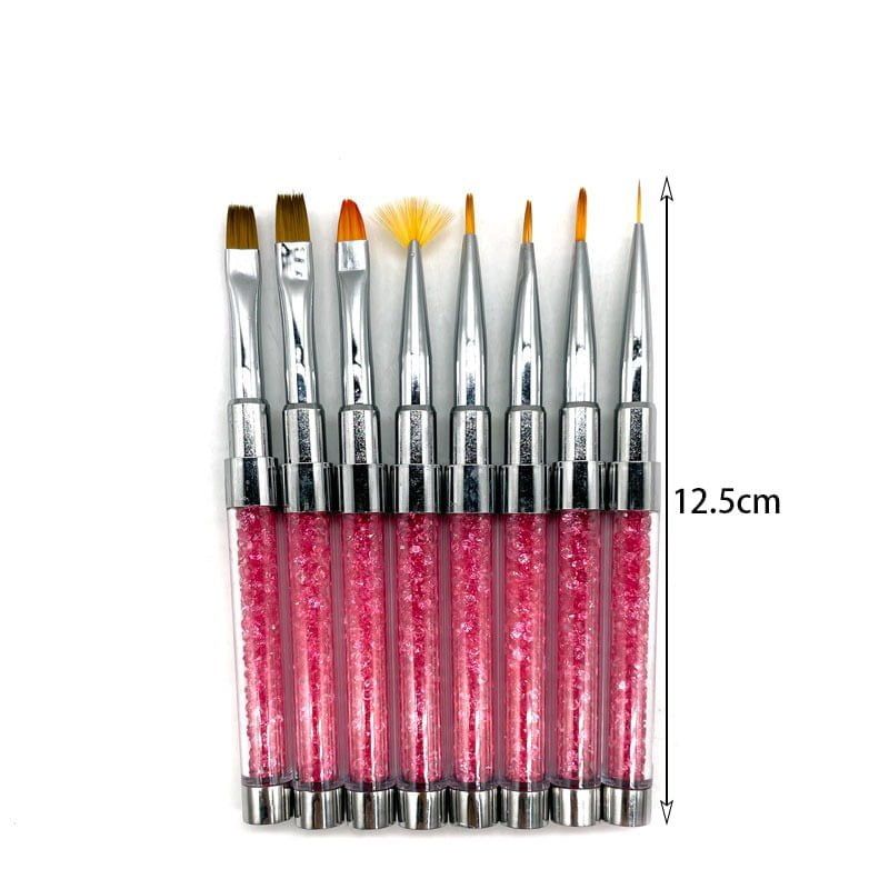 Σετ πινέλα νυχίων 8τμχ - Nail brushes 8pcs OEM