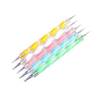 Σετ εργαλείων σχεδιασμού νυχιών 5τμχ - Double-edged Plastic Dotting Pen 5pcs OEM
