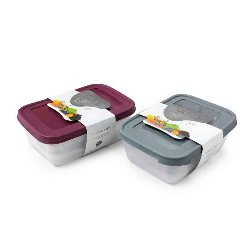 Sidirela Δοχείο τροφίμων 2000ml σετ 2τμχ "COOK"- Food saver 2pcs OEM
