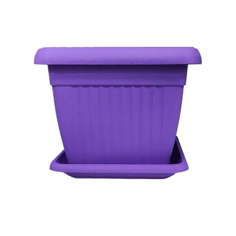 Γλάστρα με πιατάκι 17*19cm - Flower pot - Ροζ OEM