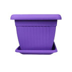 Γλάστρα με πιατάκι 17*19cm - Flower pot - Πορτοκαλί OEM