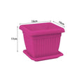 Γλάστρα με πιατάκι 17*19cm - Flower pot - Ροζ OEM