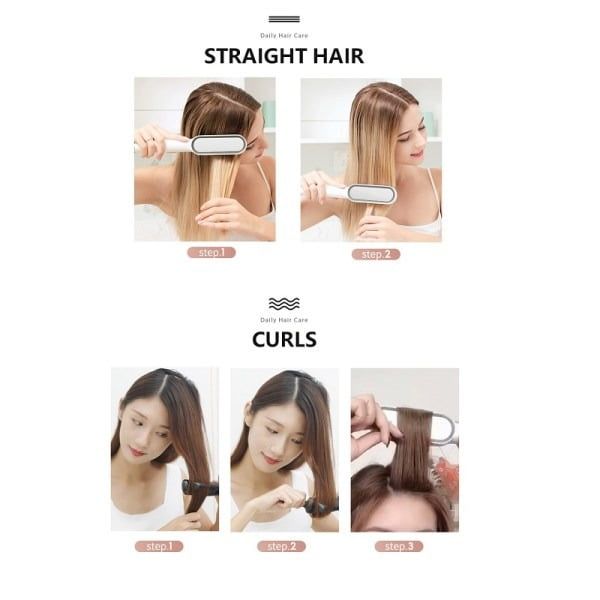 QIAOYANG Ηλεκτρική Βούρτσα για Ίσιωμα 45W QA-T08 - Straight curly comb OEM