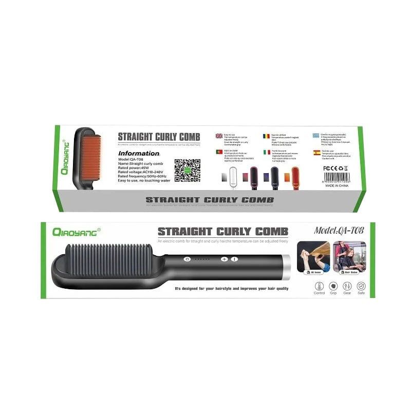 QIAOYANG Ηλεκτρική Βούρτσα για Ίσιωμα 45W QA-T08 - Straight curly comb OEM