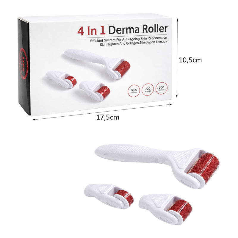 Συσκευή Περιποίησης Προσώπου Derma Roller 4 σε 1 για Περιποίηση Δέρματος - Derma Roller 4 in 1 Skin Care Set OEM