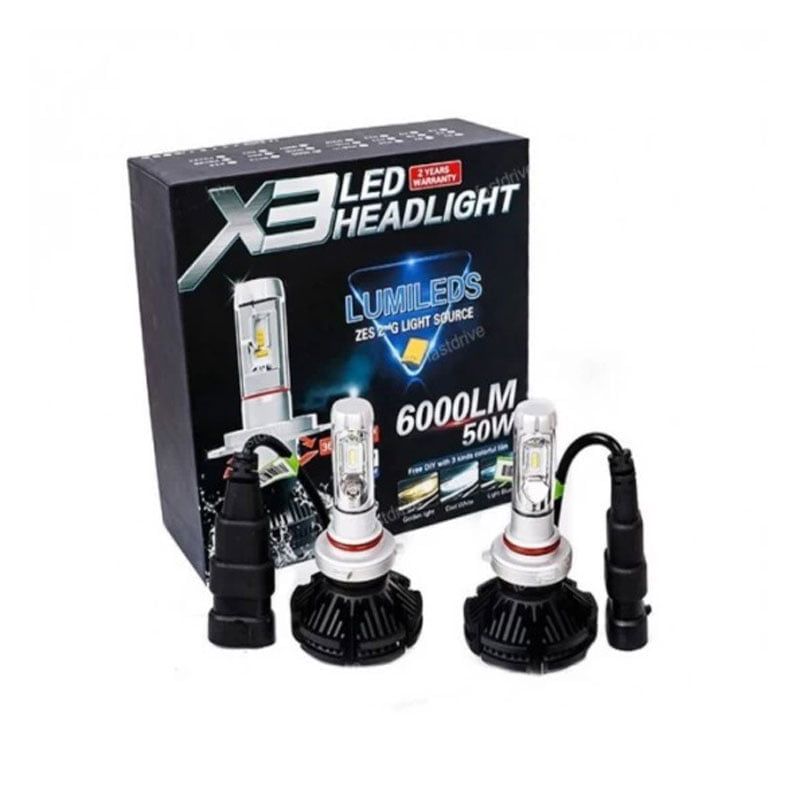 X3 LED Λάμπες Αυτοκινήτου H11 6000LM 50W- X3 LED HEADLIGHT OEM
