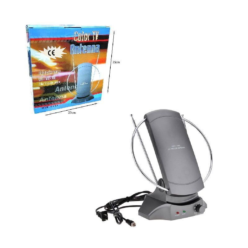 Εσωτερική Κεραία με Ενισχυτή UHF/VHF/FM WIN-6454 - Color TV Antenna OEM