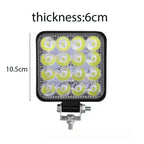 Προβολέας αυτοκινήτου Τετράγωνο 16LED 48W 6.5cm – Car Super-power Square LED OEM
