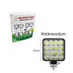 Προβολέας αυτοκινήτου Τετράγωνο 16LED 48W 6.5cm – Car Super-power Square LED OEM