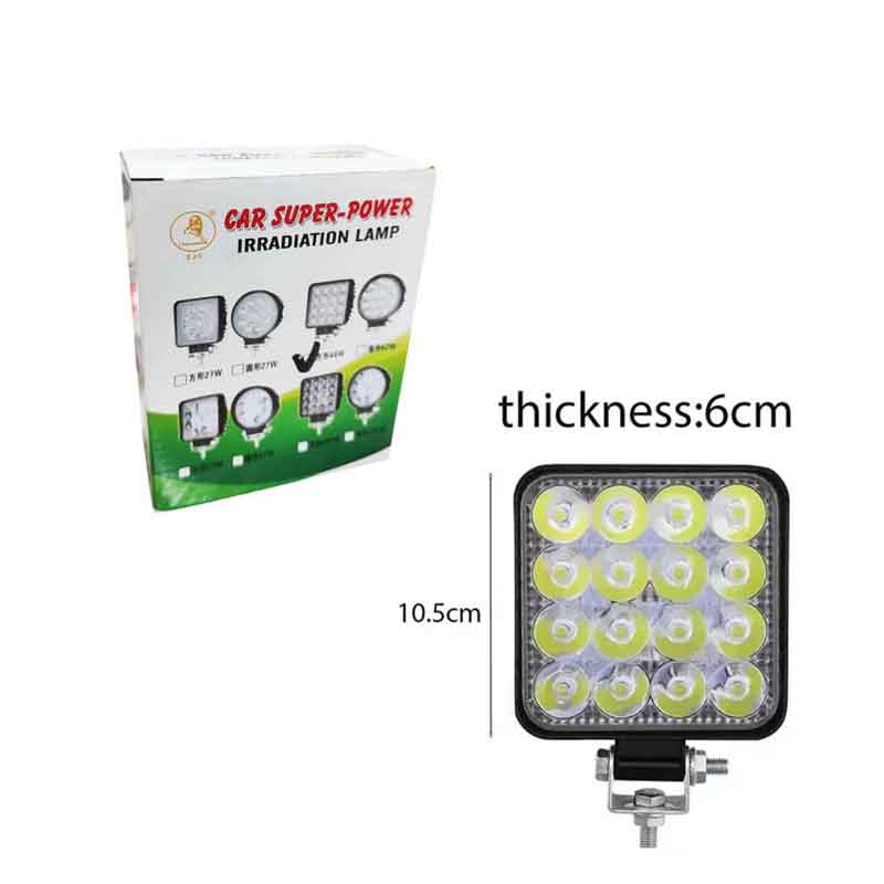 Προβολέας αυτοκινήτου Τετράγωνο 16LED 48W 6.5cm – Car Super-power Square LED OEM
