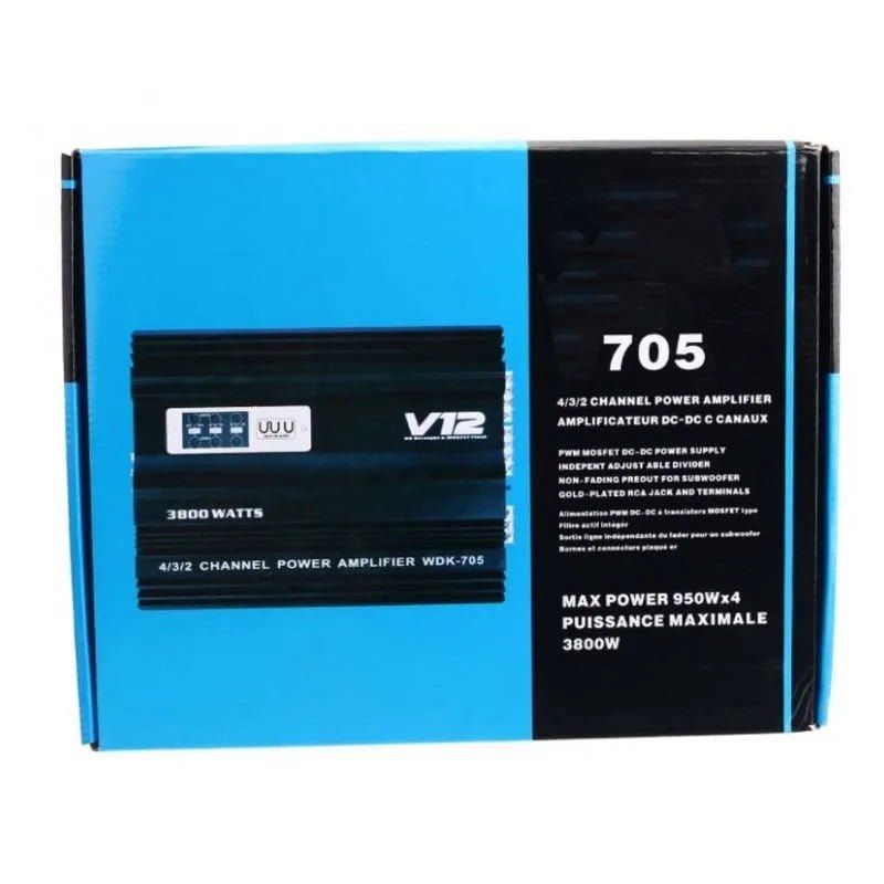 Ενισχυτής αυτοκινήτου 4 καναλιών WDK-V705 – Amplificateur OEM