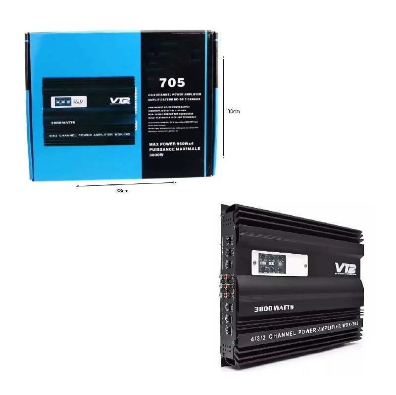 Ενισχυτής αυτοκινήτου 4 καναλιών WDK-V705 – Amplificateur OEM