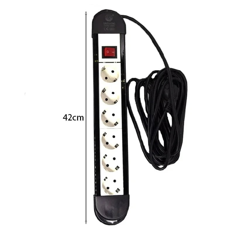 Qiaosheng πολύμπριζο 6 θέσεων με διακόπτη 5m 16A/250V~2500W - 6-position multi-socket with switch OEM
