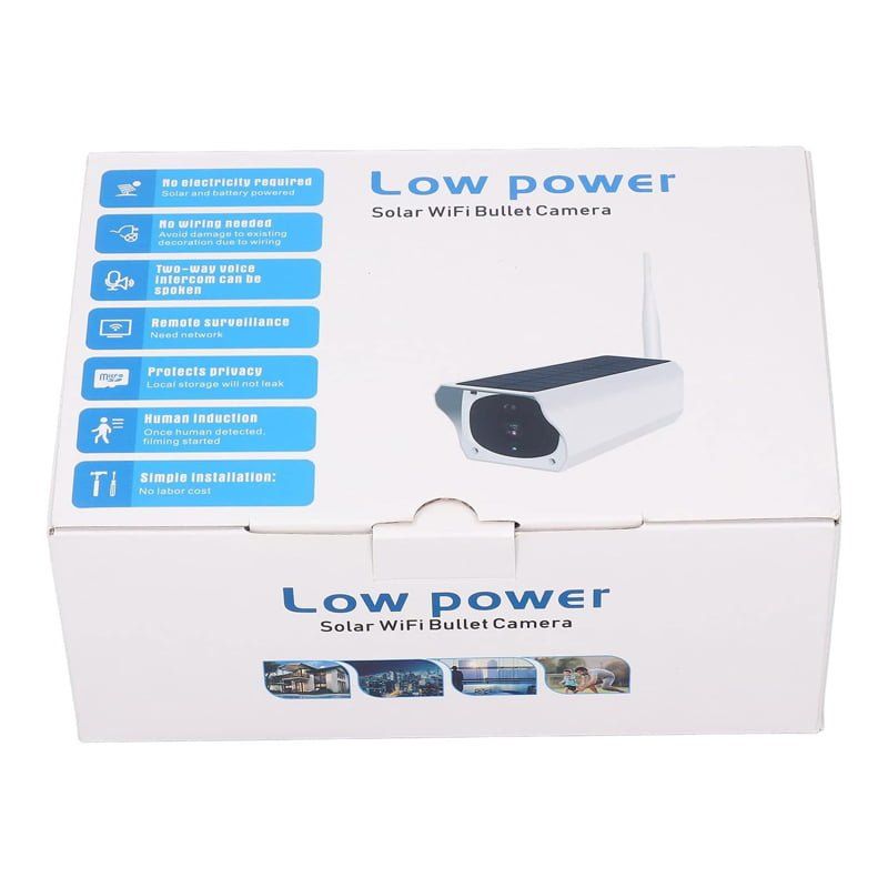 Ηλιακή Ασύρματη Επιτοίχια IP WiFi Κάμερα - Low Power IP WiFi Solar Bullet Camera OEM
