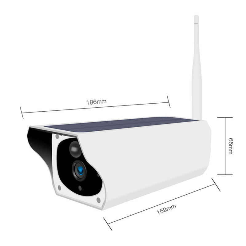Ηλιακή Ασύρματη Επιτοίχια IP WiFi Κάμερα - Low Power IP WiFi Solar Bullet Camera OEM