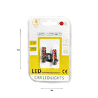 EJC Λάμπες Αυτοκινήτου LED 12V T10-18 2τμχ Κόκκινο - Car LED Lights RED OEM