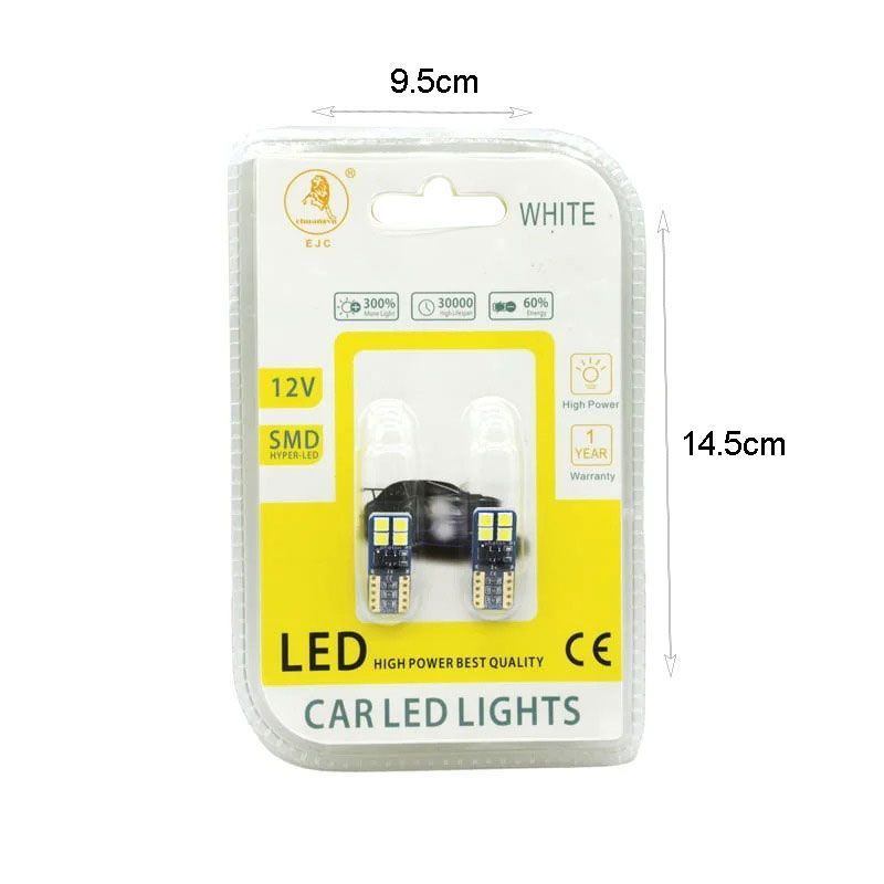 EJC Λάμπες Αυτοκινήτου Canbus 12V-24V T10-3030-8SMD 2τμχ ψυχρό φως – LED light EJC