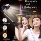 Selfie Stick με Τρίποδο & Remote Control με Διπλό LED Φωτισμό P40S-F - Mini Live Broadcast Selfie Stick Stand 2 LED P40S-F OEM