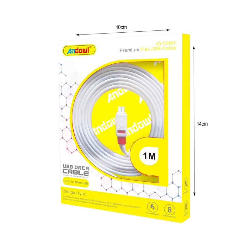 Andowl Καλώδιο μεταφοράς δεδομένων USB 2.0 1m Lightning QY-C068C - Data Cable ANDOWL